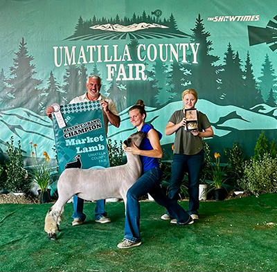 Reserve Champion Market Lamb
Umatilla County, OR